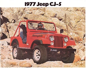 1977 Jeep CJ-5, American Motors, Slick Canadian Issue Sales Sheet Brochure - Picture 1 of 2