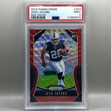 2019 Josh Jacobs Panini Prizm #323 Red Wave /149 - Rookie Card RC - PSA 9