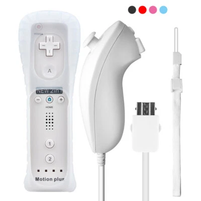 Built in Motion Plus Remote Controller + Silicone Case for Nintendo Wii / Wii U - Image 1 of 4