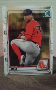 Tarjeta de prospecto de béisbol Bowman Chrome Topps 2020 Bryan Mata BCP-128 lanzador - Imagen 1 de 2
