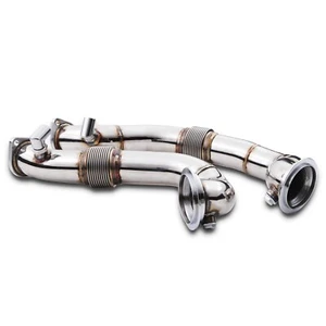 STAINLESS STEEL RACE DOWNPIPES FOR BMW 3 SERIES E90 E91 E92 E93 335I N54 06-10 - Picture 1 of 10