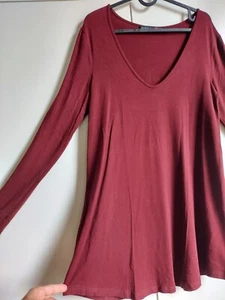 Longshirt / Minikleid ~ Aubergine ~ Gr. 36/38 ~ Viskosemischung (Stretch) - Bild 1 von 5