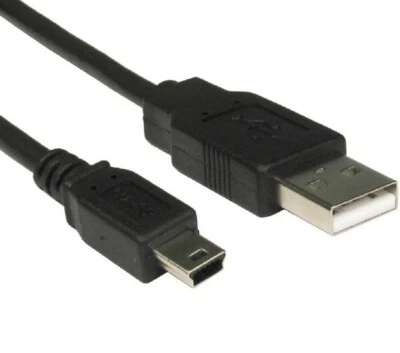 3m Long MINI USB Cable Sync & Charge Lead Type A to 5 Pin B Phone Charger NEW - Image 1 of 4