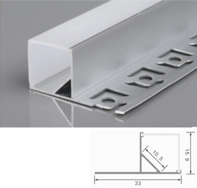 2m Alu Eckprofil Winkel Profil Unterputz Profil Trockenbau Rigips Schiene H-12 - Bild 1 von 3