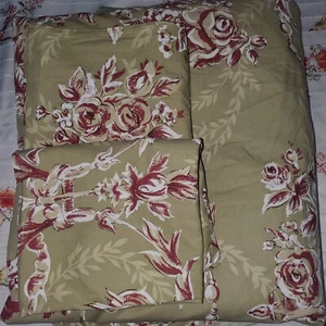 Funda de edredón King de granero de cerámica a juego fundas verde salvia marrón - Imagen 1 de 10