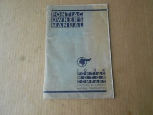 1934 Pontiac Car Owners Operator Manual 3rd Edition Original OEM - Picture 1 of 13