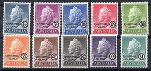 CHRISTMAS ISLANDS Yv# 1/10 Complete Set MNH - Picture 1 of 1
