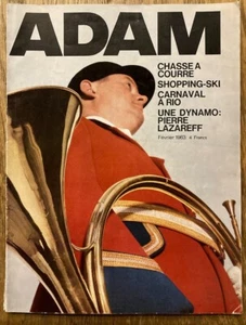 Adam magazine. Feb 63. Rio Carnival. James Stewart. Hunting. Ski. Mens Fashion. - Picture 1 of 14