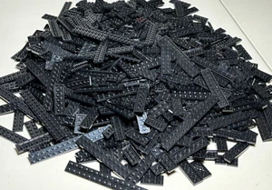 SHIPS FREE LEGO BULK LOT OF 200 BLACK FLAT PLATES 2X3 2X4 2X6 2X8 2X10 2X12 2X16 - Picture 1 of 1
