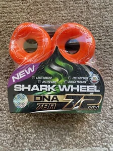 Shark Wheels Longboard DNA Tech 72mm 78a Color Orange Neon Free A-7 Bearings - Picture 1 of 3