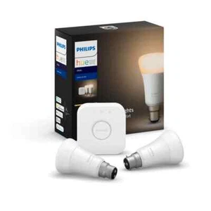 Philips Hue 9W A60 White Bluetooth Home Auto BC Globe Kit - Picture 1 of 1