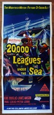 20,000 LEAGUES UNDER THE SEA Original 1966 Australian Litho Daybill Movie Poster