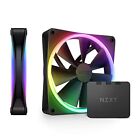F140 RGB Duo Twin Pack - 2 x 140mm Dual-Sided RGB Fans with RGB Controller – ...