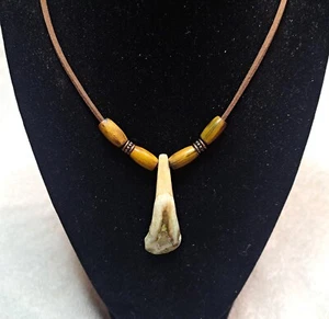 Collar de dientes de búfalo nativo americano - Imagen 1 de 2