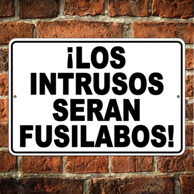 Spanish Aviso Warning 24 Hour Video Surveillance Camera Keep Out Metal Sign - Image 1 of 4