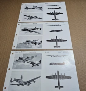 3~ 1942 HALIFAX STIRLING LANCASTER NAVY TRAINING AID CARDS R.A.F. AIRPLANE WWII - Picture 1 of 18