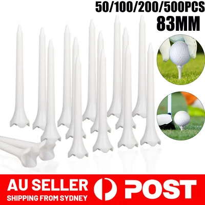UP 500X 83MM Plastic Golf Tees 4 Prongs Short Tees Golf Practice Golf Tees Train - image 1 of 4