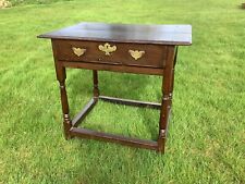 Antique 17th Century Oak Side Table With Drawer.