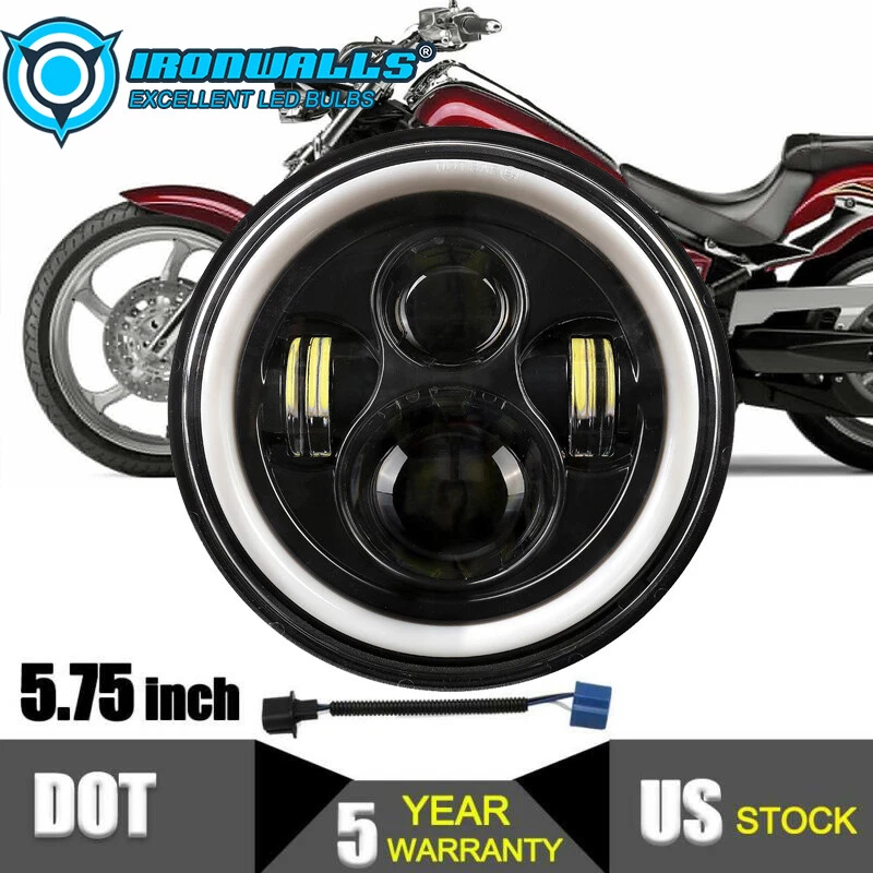 DOT 7" inch Motorcycle LED Headlight Hi-Lo Fit for Yamaha Raider S SCL 2008-2016 - Image 1 of 4