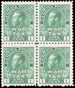 Canada #MR1 MNH Block 1915 War Tax KGV [YT100 Mi100] - Picture 1 of 1