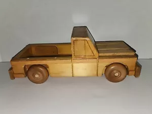 Vintage Handmade Wooden Truck Made By "Wayne" Solid Durable - Picture 1 of 5