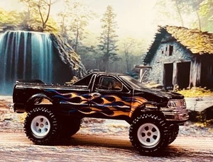 Custom Wheel Swapped 1997 Ford F-150. Hot Wheels 2007 Loose Diorama Box Ships - Picture 1 of 13