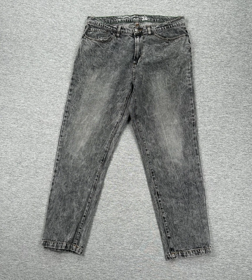 Pantalones de mezclilla LRG Lifted Research Group para hombre 36x30 gris negro True Taper Y2K Foto 1 de 4