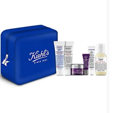 Kiehl’s 7 Pieces Skincare Travel Size Set With Pouch NEW SEALED BAG - Image 1 of 4