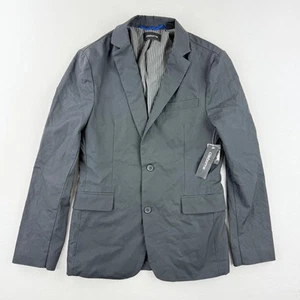New CLAIBORNE Unstructured Blazer Jacket Mens 38 Gray Cotton Casual Sport Coat - Picture 1 of 8