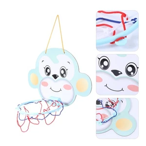  Cartoon Monkey Pattern Wandmontage Anhebbarer Mini-Basketballkorb - Bild 1 von 12