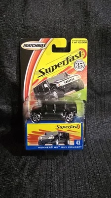 2004 Matchbox Superfast Hummer H2 SUV Concept #43 Black LE 1 of 15,000 - Image 1 of 2