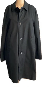 HERREN VINTAGE RUGBY SPORTSWEAR TRENCHCOAT SCHWARZ GR 42 REISSVERSCHLUSS IM GEFÜTTERT - Bild 1 von 17