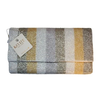 KAY LEE Glitzy Beaded Evening Clutch Crossbody Bag #KB1 Foto 1 de 4