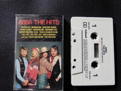 ABBA - THE HITS - 1987 CASSETTE TAPE ALBUM (WATERLOO,SOS,MAMA MIA,VISITORS,I DO) - Image 1 of 4