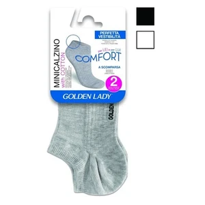Golden Lady Unisex Mini Socks 2P White Size M-L - Picture 1 of 3