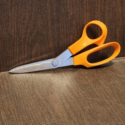 Vintage Fiskars 75 Normark Finland Stainless Wavy Shears Orange Scissors Kitchen - Image 1 of 4