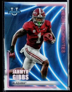 2022-23 Bowman's Best University #NN-6 Jahmyr Gibbs Neon Neophytes - Picture 1 of 2