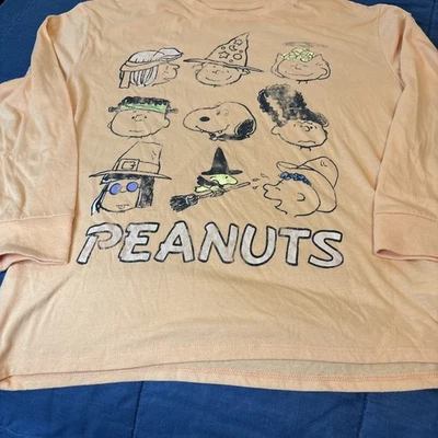 Peanuts Snoopy Long Sleeve Boy's T-Shirt Choose Size Large 10/12 - Image 1 of 4