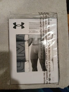 Under Armour Performance Cotton 6" Boxerjock (3er Pack), weiß, Medium - Bild 1 von 3