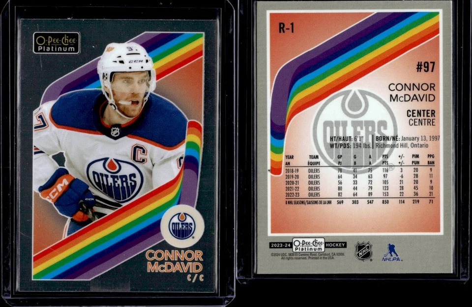 2023-24 O-Pee-Chee Platinum Retro Base #R-1 Connor McDavid - Image 1 of 1