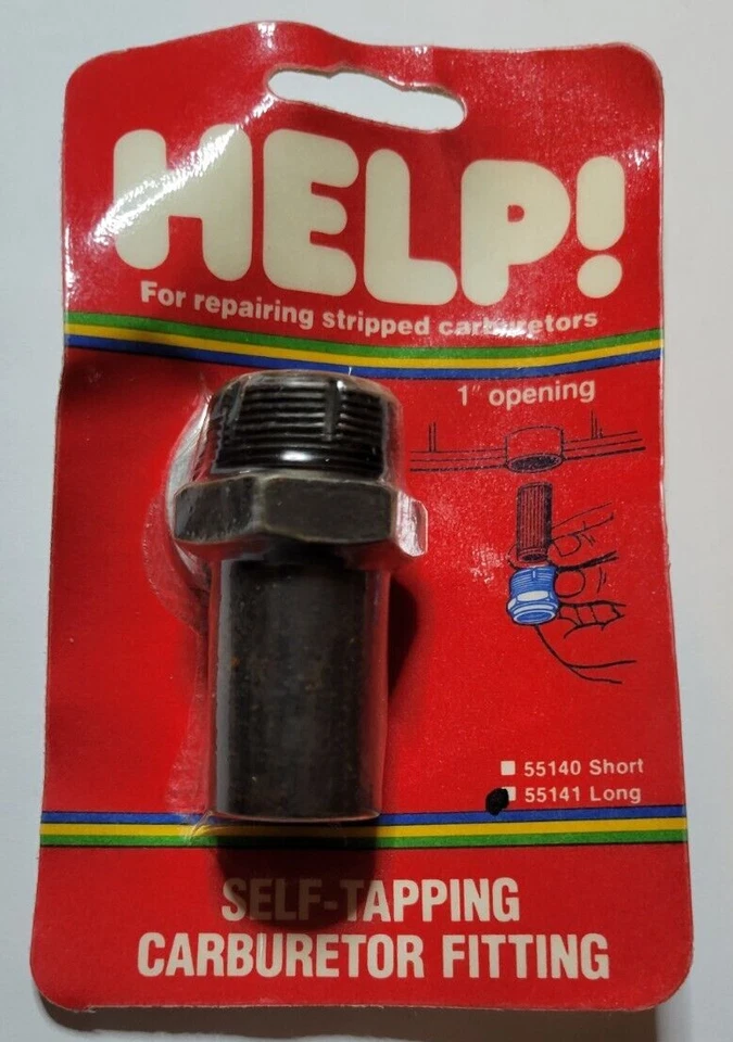 Carburetor Fuel Inlet Repair Fitting Self-Tapping 1" Inlet w/ 3/8" Fuel Line - Image 1 of 4