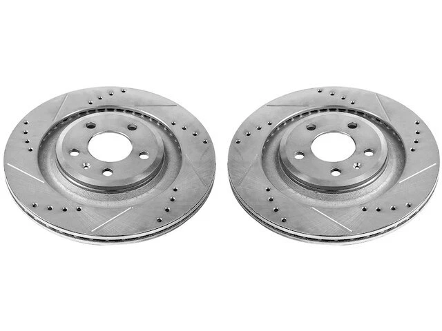 For 2008-2011 Audi S5 Brake Rotor Set Rear Power Stop 53156SWCV 2009 2010 - Image 1 of 2