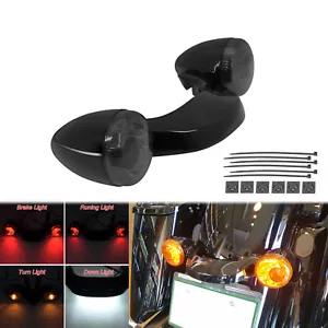 Black Rear Turn Signal Brake LED Light Bar For Harley 10-2023 Street Road Glide - Picture 1 of 20
