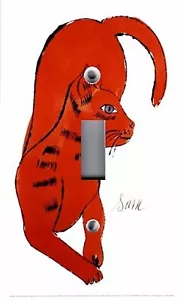 Copri piastra e presa interruttore luce ANDY WARHOL RED CAT SAM - Foto 1 di 26