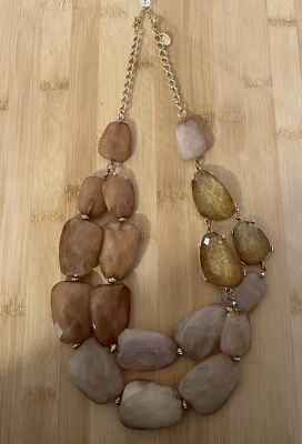 Collar grueso dorado, tostado y naranja 20" Foto 1 de 4