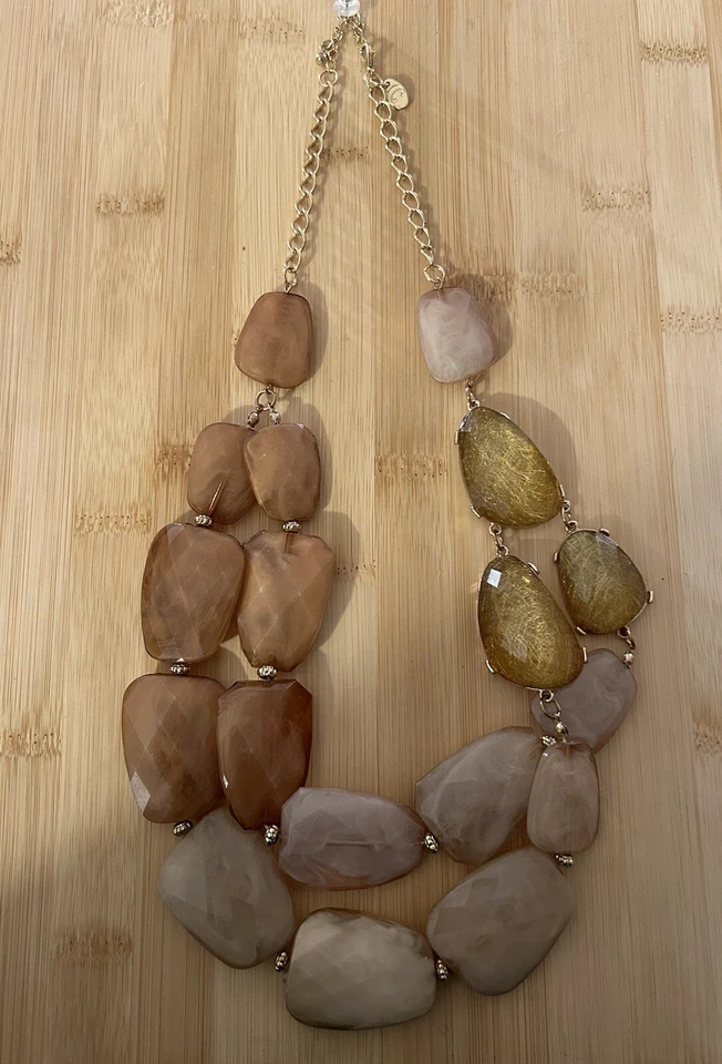 Collar grueso dorado, tostado y naranja 20" Foto 1 de 4