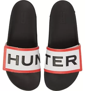 HUNTER Women’s Original Adjustable Logo Slides NEW Sz 7 - Picture 1 of 6