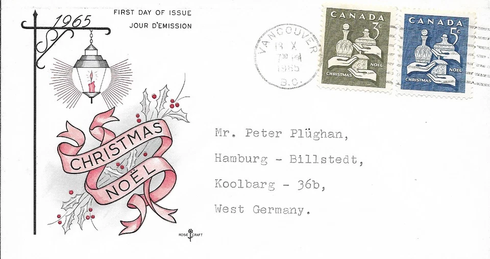 CANADÁ ✱ 1965 FDC NAVIDAD Foto 1 de 1
