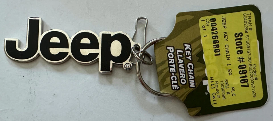 CHAVEIRO JEEP NOVO COM ETIQUETAS NOVO COM ETIQUETAS MOPAR DODGE HEMI PLYMOUTH RAM SRT - Imagem 1 de 1