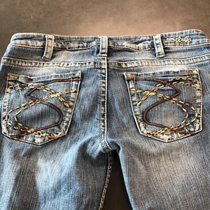 Jeans donna argento taglia 30W gamma Capri blu lavaggio medio elasticizzato 5 tasche - Foto 1 di 18